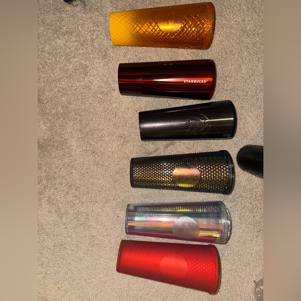 Starbucks Tumbler Set - Orange, Red, Black, Gold, Silver